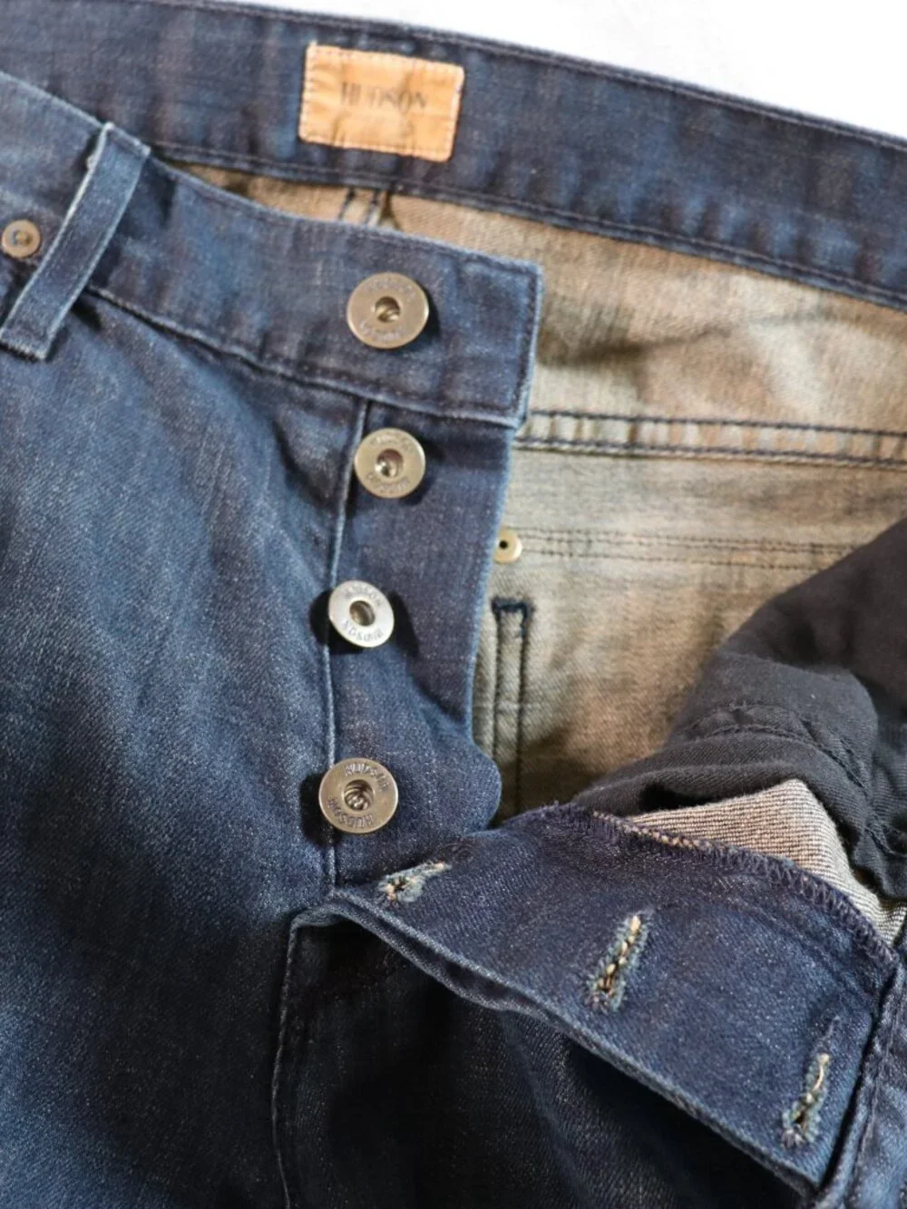 VTG Hudson Clifton Jeans Made in Los Angelos USA | Raw Indigo Denim 34 x 36 Tall - Picture 3 of 16